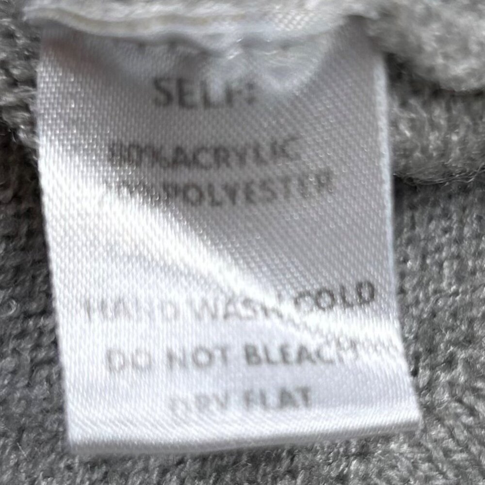 Cotton Bleu Large Women Sweater Gray Textured Unique Casual Party - Picture 5 of 6